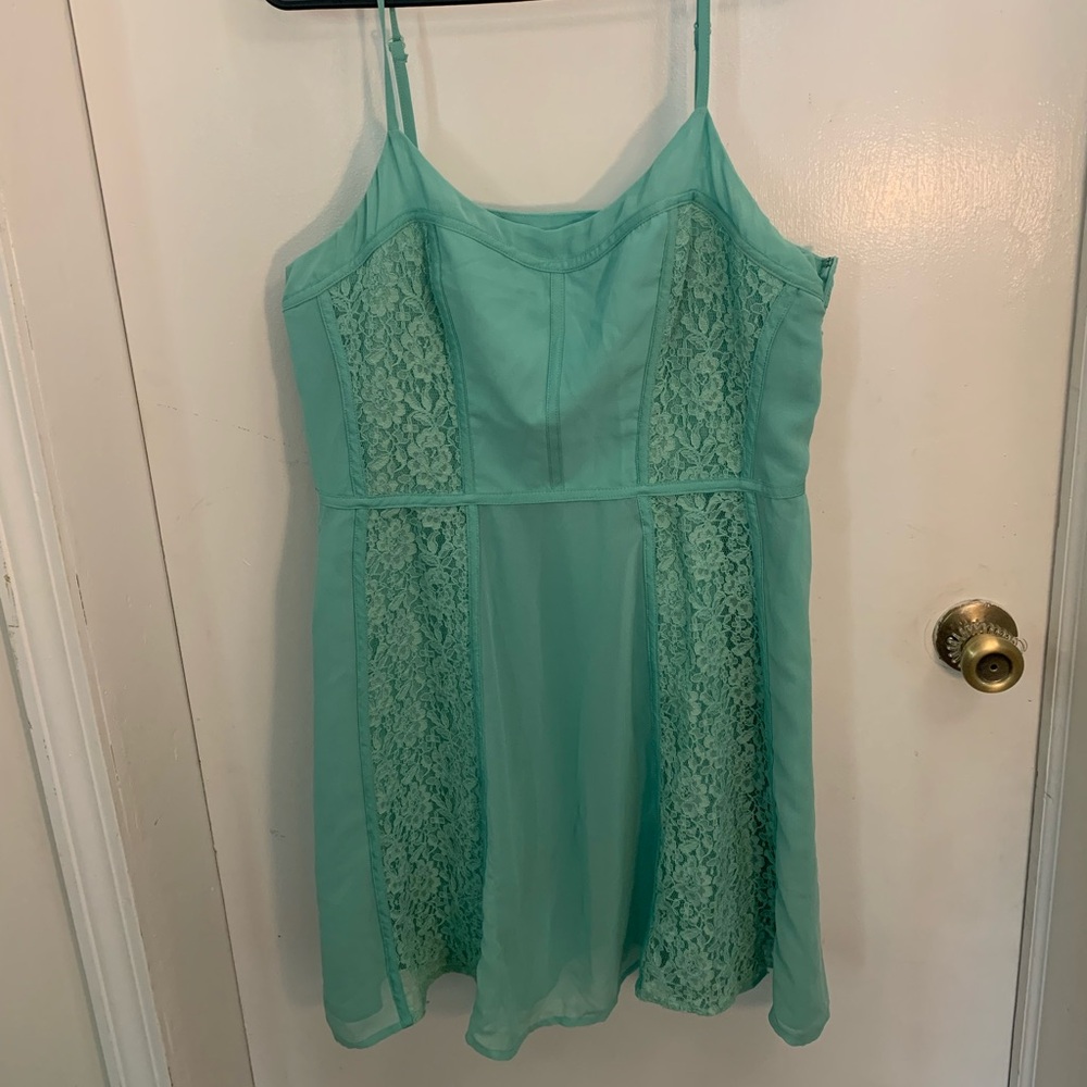LC Lauren Conrad Aqua Dress